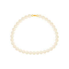 Pearl Necklace. Vector illustration on white background.