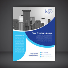 Business flyer brochure cover layout design template