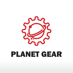 Planet gear icon and logo concept