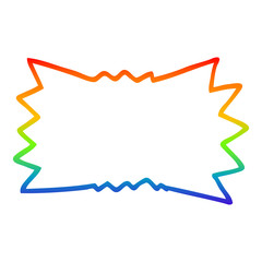 Fototapeta na wymiar rainbow gradient line drawing cartoon explosion symbol