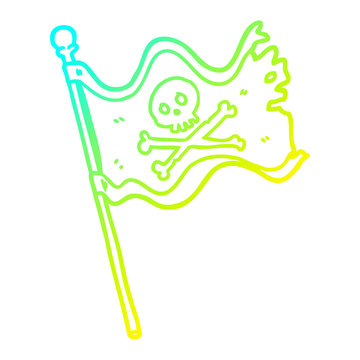 recommend clip art: cold gradient line drawing pirate flag