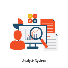 Business analytic graph report . business investment planning
