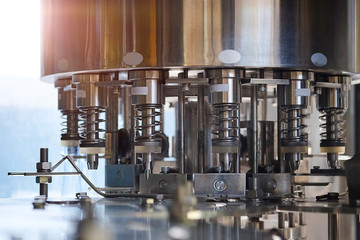 Industrial machinery in the production line and Industrial Factory equipment stainless automation. 