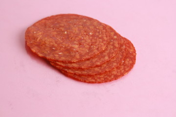 slices of chorizo from Pamplona