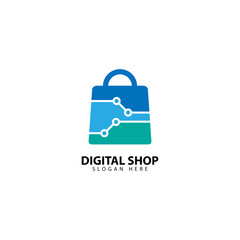 Digital Shop Logo Design Icon