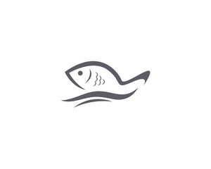 Fish logo template Creative vector symbol