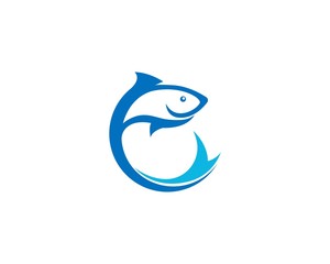 Fish logo template Creative vector symbol