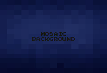 Abstract Dark Blue geometric Background, Creative Design Templates. Pixel art Grid Mosaic, 8 bit vector background.