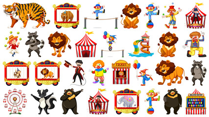 Large circus themed set