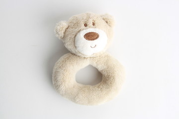 brown teddy bear rattle