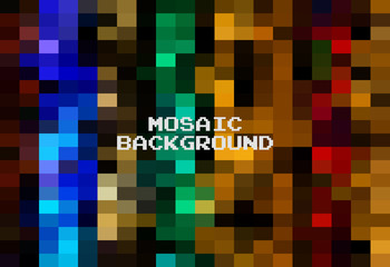Abstract Colorful geometric Background, Creative Design Templates. Pixel art Grid Mosaic, 8 bit vector background.