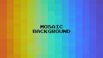Abstract colorful geometric Background, Creative Design Templates. Pixel art Grid Mosaic, 8 bit vector background.