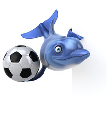 Fun dolphin - 3D Illustration