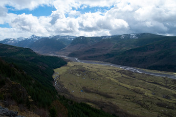 panoramic view of the mountains