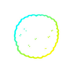 cold gradient line drawing cartoon biscuit