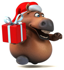 Naklejka premium Fun horse - 3D Illustration