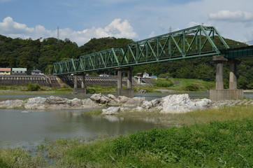 Fototapeta premium 空と橋と川