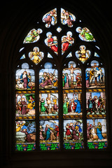 Intérieur Cathédrale Saint Corentin à Quimper.