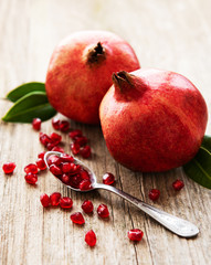 Juicy and ripe pomegranates