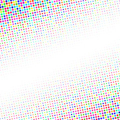 White background with multicolored points          