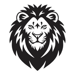 Fototapeta na wymiar Lion Head Logo Vector Template Illustration Sports Mascot Design 