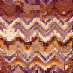 Vector image with imitation of grunge datamoshing texture.