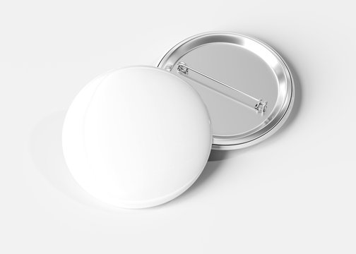 Badge on white background 3D rendering