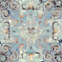 Vector image with imitation of grunge datamoshing texture.