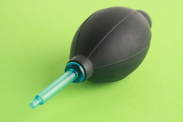 Pear clean photo camera on colorful background