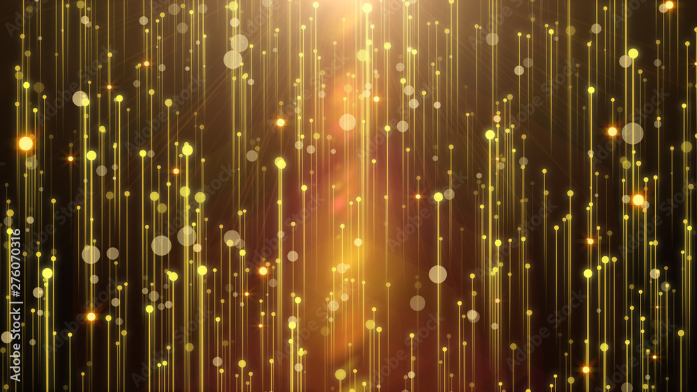 Canvas Prints beautiful golden curtain abstract background with particle rain