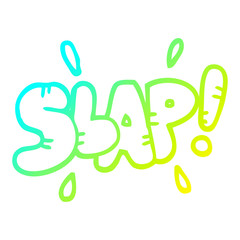 cold gradient line drawing cartoon slap symbol