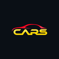 cars logo black gold red