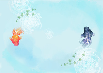 金魚のイラスト