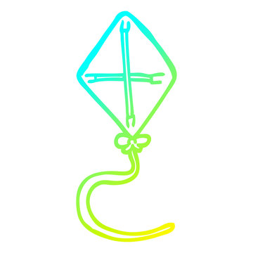 recommend clip art: cold gradient line drawing cartoon kite