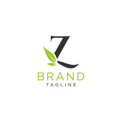 Letter logo nature design or initials alphabet. Simple minimalist style