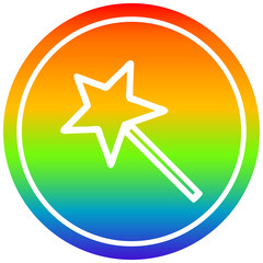 magic wand circular in rainbow spectrum