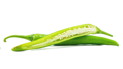 chili pepper isolated cut out on white background