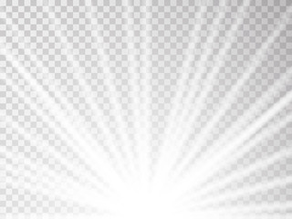 Lighting of the main object. Sunlight special lens flashlight effect. Vector blur in the light of radiance. Stock illustration