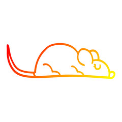 warm gradient line drawing cartoon little mouse