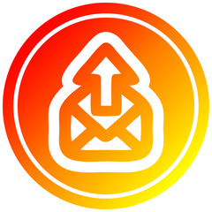 send email circular in hot gradient spectrum