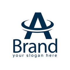 Letter A stock logo,.Swoosh Logo. A initial.