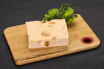 Maasdam cheese brick