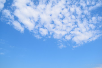 Beautiful background of white clouds and blue sky.