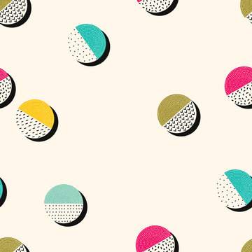 Seamless pattern, polka dot fabric, wallpaper, vector.Can be used for wallpaper, pattern fills, web page background, postcards.