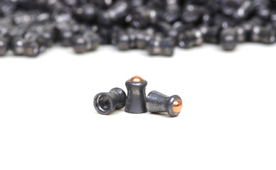 Air gun lead pellets isolated