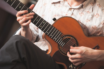 Acoustic guitar player