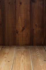 empty wooden table in front, plank board background texture surface