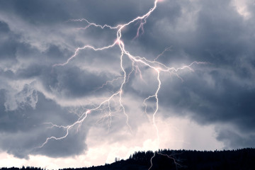 Thunderclouds in the mountains