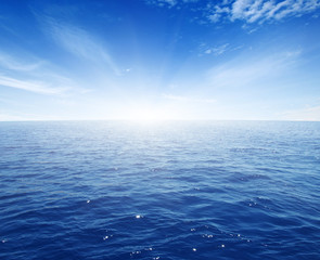 Seascape and  blue sky