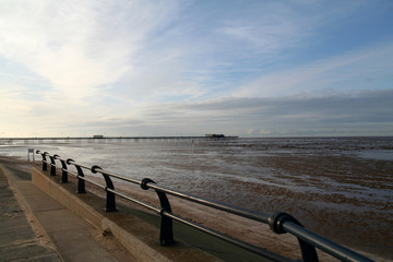 Southport Pier UK. Tide is out.